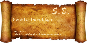 Svehla Dorottya névjegykártya